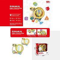 Логічна гра “Равлик” RT 7501 сортер, каталка, гумові шнурочки, в коробці