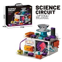 Електронний конструктор D 4010 45 елементів, 3 блоки живлення, підсвічування, запускач, на батарейках, експерименти, в коробці