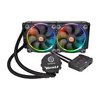 Картинка  Система жидкостного охлаждения Thermaltake Water 3.0 Riing RGB  240 LGA2066/2011-V3/115x/AM4/AM3+ (CL-W107-PL12SW-A) магазин cd-market