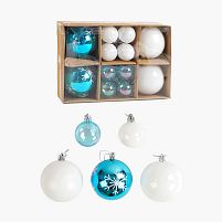 Новорічні прикраси C 67508 20 штук, кульки, в коробці