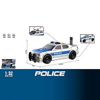 Машинка WY 1151 B "Поліція", звук, підсвічування, масштаб 1:32, інерція, в коробці