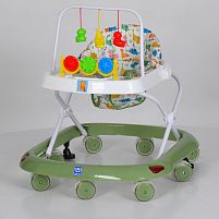 Ходунки дитячі Bambi M 0541C-12 (56*60*63 см., колеса: 8 шт, Ø7 см, стопори: 2 шт., регулювання висоти: 3 положення, музика, 3 підвіски, зелений)