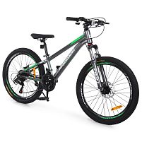 Велосипед двоколісний спортивний Profi FD-2402 «Freedom» (колеса Ø24"/гума, рама: 11"/алюміній, швидкостей: 21, обладнання Shimano)