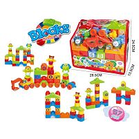 Конструктор 3028 57 елементів, машинка, кумедні фігурки, блоки з цифрами, в сумці