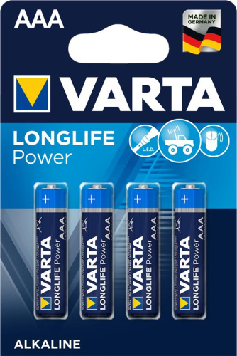 Картинка  Батарейка VARTA LONGLIFE Power AAA BLI 4 ALKALINE (04903121414) от магазина cd-market