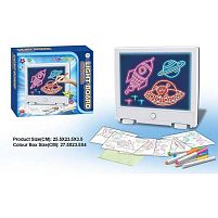 Дошка для малювання YM 11 підсвічування, 6 трафаретів, 6 маркерів, в коробці