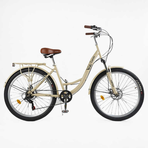 Велосипед двоколісний міський Corso VL-26704 «Viola» (колеса Ø26"/гума, рама: 17"/сталь, швидкостей: 21)