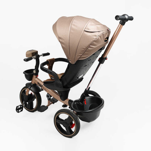 Велосипед дитячий триколісний Toti 6140-5 (колеса: переднє Ø10"/задні: Ø8"/PU, рама: сталь/складна, батьківська ручка, навіс, музична фара, до 25 кг) фото 4