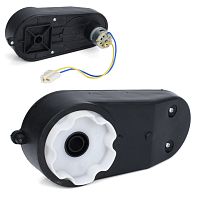 Редуктор колеса в зборі з мотором для дитячого електромотоцикла Bambi Racer M 6327-GEAR BOX (6V, RPM16000, отвір під вісь: Ø10 мм, ↔17 см)