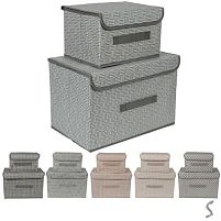 Коробка складана для зберігання речей "Line" 2шт/наб 37*24/26*20*16см Stenson R40083