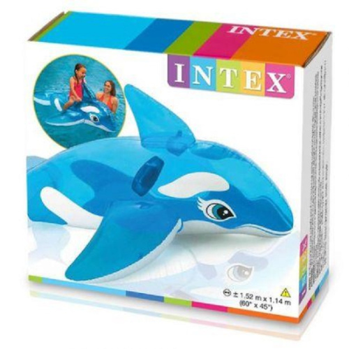 Плотик дитячий надувний для плавання Intex 58523 «Дельфін» (114*152 см, ручки, вік 3+, до 40 кг) фото 6