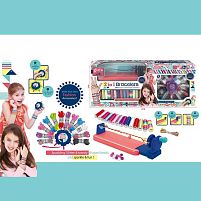 Набір для плетіння браслетів MBK 220 K 2 техніки плетіння, 2 станки, набір ниток, набір шнурочків, в коробці