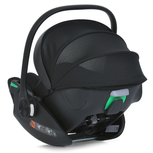 Автокрісло El Camino i-FLOW ME 1198 Black (встановлення проти ходу руху, зріст дитини: 40-87 см, 3 точки кріплення, ремень безпеки, вік 0+) фото 3