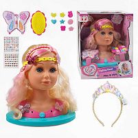 Манекен для зачісок YL 888 D-1 манекен для зачісок та макіяжу, світловий ефект, з аксесуарами, в коробці