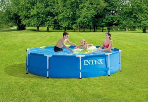 Каркасний басейн Intex 28200 (76*305 см. об'єм: 4485 л, серія: Metal Frame) фото 9