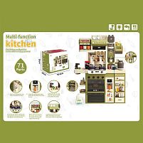 Кухня WY 512-1 A 71 елемент, звуки, підсвічування, плита, духова шафа, кран, автоматична подача води, холодильник, кулер, посуд, харчові продукти,