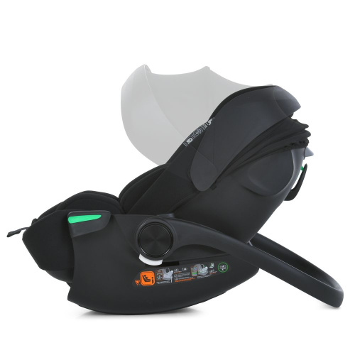 Автокрісло El Camino i-FLOW ME 1198 Black (встановлення проти ходу руху, зріст дитини: 40-87 см, 3 точки кріплення, ремень безпеки, вік 0+) фото 7