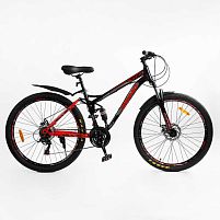 Велосипед двоколісний спортивний Corso RD-50401 «Rend» (колеса Ø27,5"/гума, рама: 15"/сталь, швидкостей: 21, обладнання Shimano)
