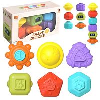 Логічна гра YB 11630 6 елементів, конструктор, брязкальце, рухомі елементи, в коробці
