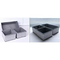 Коробка складана для зберігання речей 3пр/наб 32*16*10см/16*16*10см/16*16*10см Stenson 3216102J-GREY