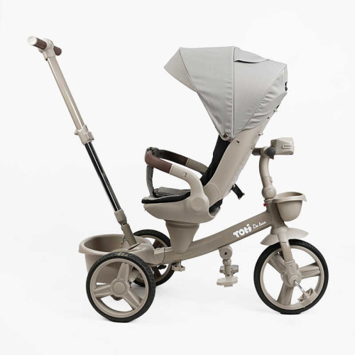 Велосипед дитячий триколісний Toti 6590-3 (колеса: переднє Ø10"/задні: Ø8"/PU, рама: сталь/складна, батьківська ручка, навіс, музична фара, до 25 кг) фото 2