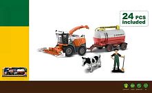 Комбайн 550-38 K підсвічування, звуки транспорту, інерція, гумові колеса,фігурка людини й корови, цистерна від’єднується, в коробці