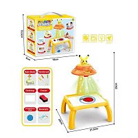 Столик з проєктором ZF 1004 N на батарейках, герой, підсвітка, диски, фломастери, в коробці