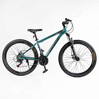 Велосипед Спортивний CORSO «Legend» 27,5" дюймів LG-27963  рама алюмінієва 15,5``, обладнання Shimano 21 швидкість, зібран на 75%