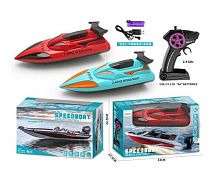 Катер на радіокеруванні 617-41 2 кольори, акумулятор 3.7 V, USB-кабель, пульт керування на батарейках, водонепроникний, в коробці