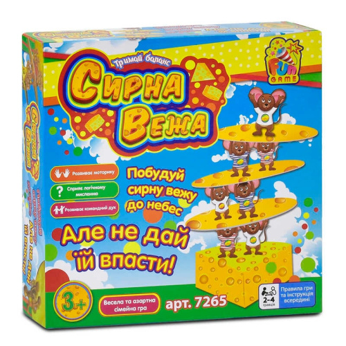 Настільна гра 7265 "Сирна вежа" (12) "4FUN Game wood Club"