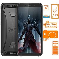 Картинка  Смартфон Blackview BV5500 2/16GB Dual SIM Black OFFICIAL UA (6931548305651) магазин cd-market