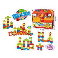 Конструктор 3027 31 елемент, машинка, кумедні фігурки, блоки з цифрами, в сумці