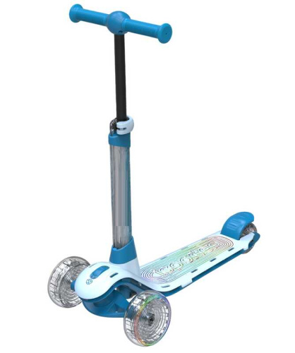 Самокат триколісний Best Scooter LS-44087 (колеса: передні Ø4.92"/заднє Ø3.15"/PU, рама: пластик, підсвітка, до 25 кг)