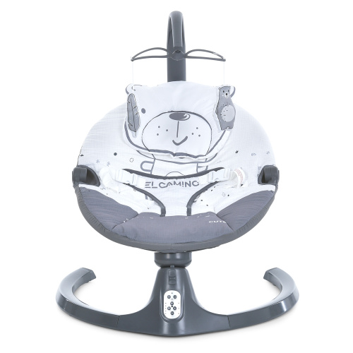 Крісло-шезлонг для немовлят з електро-заколисуванням El Camino ME 1116 CUTE Dark Gray (механізм гойдання: поворотний) фото 2