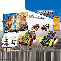 Машинки-конструктори 65275 2 машинки, інерція, 2 набори коліс, гумові шини, інструменти, в коробці