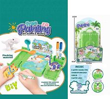 Набір для творчості 817 флоксова фігурка тварини, 3 кольорові фломастери, бокс-ванночка, щіточка, на листі