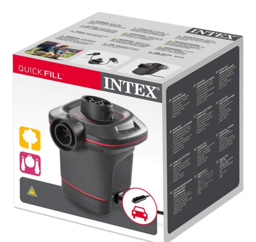 Насос електричний Intex 66636 «Quick-Fill» (живлення: прикурювач 12V/78W, 600 л/хв, 3 насадки, надування/здування) фото 4