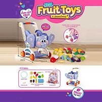 Візок з фруктами KK 111 ШТРИХ=400020 розмір: 33.5х35х38.5 см, фрукти на липучках, дошка, ніж, в пакеті