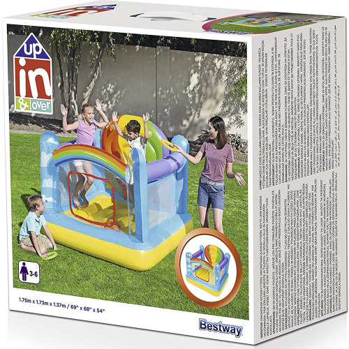 Дитячий надувний батут BestWay 52269 «Повітряна куля» (135*173*175 см, 3 кільця, надувне дно, до 85 кг) фото 7