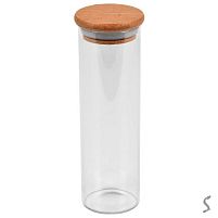 Банка з бамбуковою кришкою 200мл 4.7*15см Stenson R101224-15