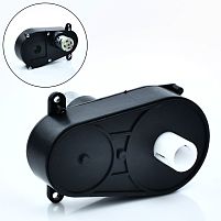 Рульовий редуктор для дитячого електромобіля в зборі з мотором Bambi Racer M 4803,M 6125,M 6126 ST GEAR (6V, 25W, 7200RPM, вісь: Ø10 мм, ↔14 см)