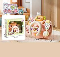 Кермо музичне DL 8818 розмір: 22.3х8х17.5 см, підсвічування, мелодії, звуки тварин, звуки машини, тріскачка, пальчикові ігри, в коробці