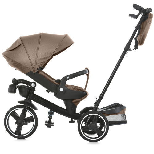 Велосипед дитячий триколісний El Camino ME 1162-1 VECTOR Beige Praline (колеса: передні Ø26 см, задні Ø23 см, батьківська ручка, фара) фото 7