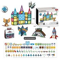 Конструктор магнітний X 5306 “Школа”, 99 деталей, інструкція, наліпки, в коробці