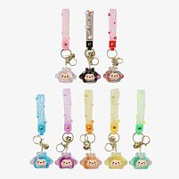 Брелок C 69947 ЦІНА ЗА 12 ШТУК В УПАКОВЦІ, 6х3,5х4,5 см, металева фурнітура, наповнено рідиною, елементи всередині “плавають”, ремінець, дзвіночо