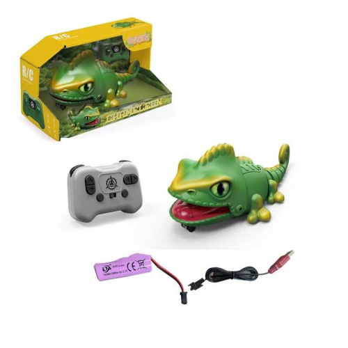 Гекон на радіокеруванні YS 20 довжина 29 см, обертається, їздить вперед-назад, виляє хвостом, підіймає щелепу, акумулятор 3.7 V, пульт керування