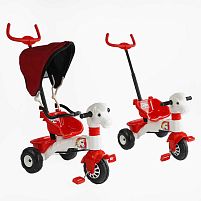 Велосипед триколісний з батьківською ручкою 07-139 Pilsan  світло, звук, корзинка, в пакеті