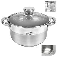 Кастрюля з кришкою інд.дно "Classico" 4.7л 24*13см Stenson (MH-2729)