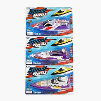 Катер 3815 /16/19 3 види, на батарейках, 28 см, на листі, ВИДАЄТЬСЯ ТІЛЬКИ МІКС ВИДІВ