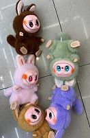 М'яка іграшка-брелок M 19490 ЦІНА ЗА 1 ШТУКУ, герой, висота 15 см, гумове обличчя, металевий карабін, заводний механізм, голова, стопи та долоні